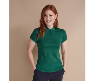 LADIES’ STRETCH POLYESTER POLO SHIRT