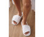 OPEN TOE SLIPPERS WITH SIDE FASTENING